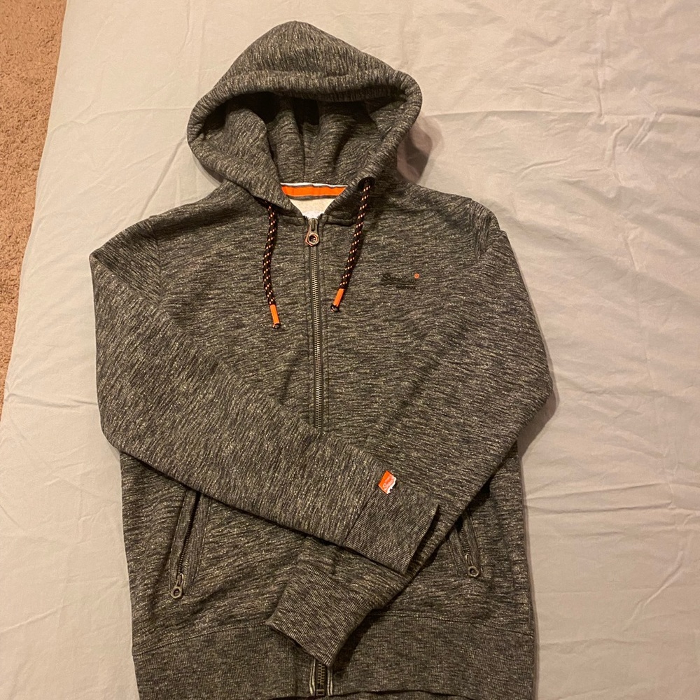 SUPERDRY HOODED ZIP FRONT SWEATSHIRT